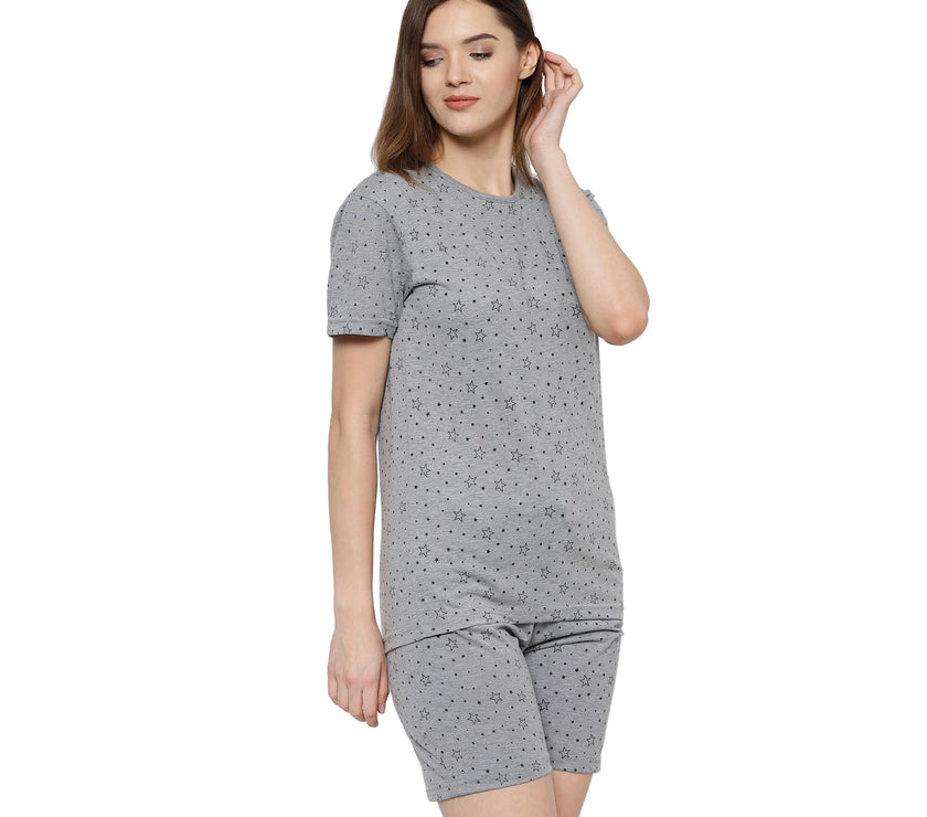 Mack Jonney Grey Women's Night Suit