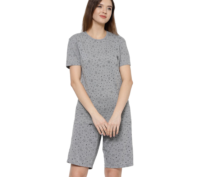 Mack Jonney Grey Women's Night Suit