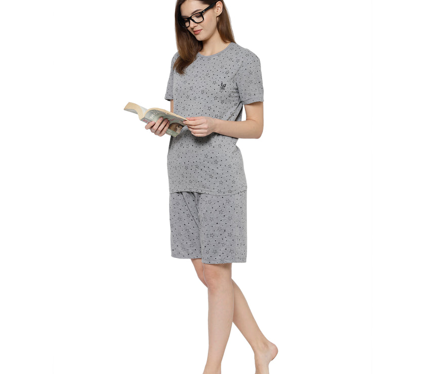 Mack Jonney Grey Women's Night Suit