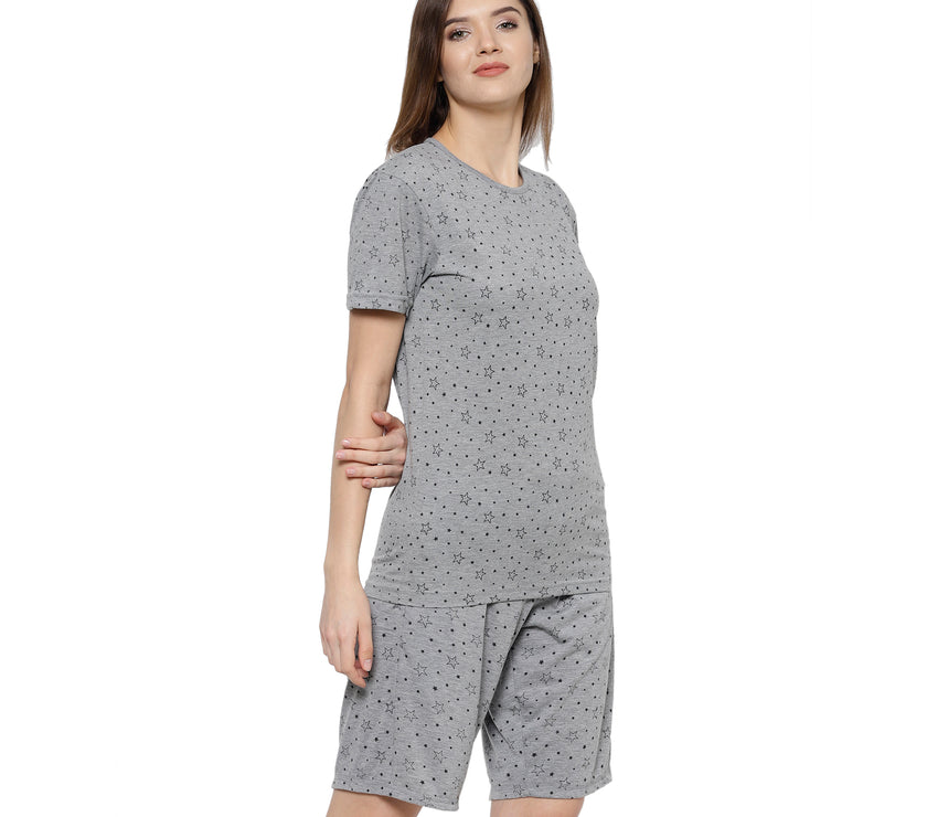 Mack Jonney Grey Women's Night Suit