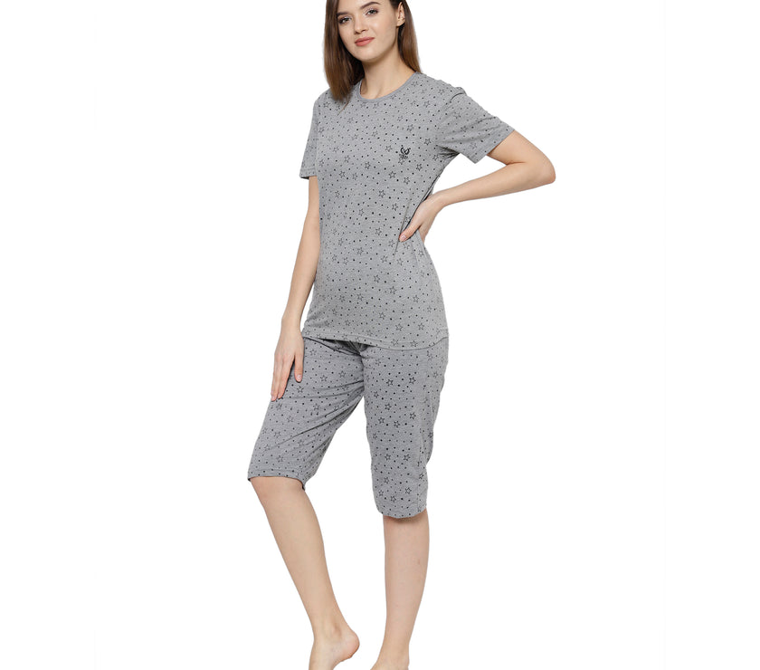 Mack Jonney Grey Women's Night Suit