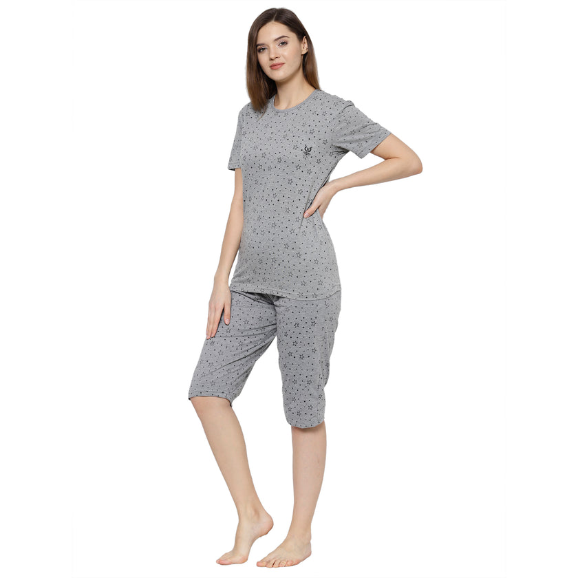 Mack Jonney Grey Women's Night Suit