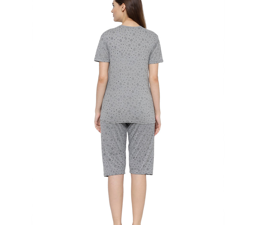 Mack Jonney Grey Women's Night Suit