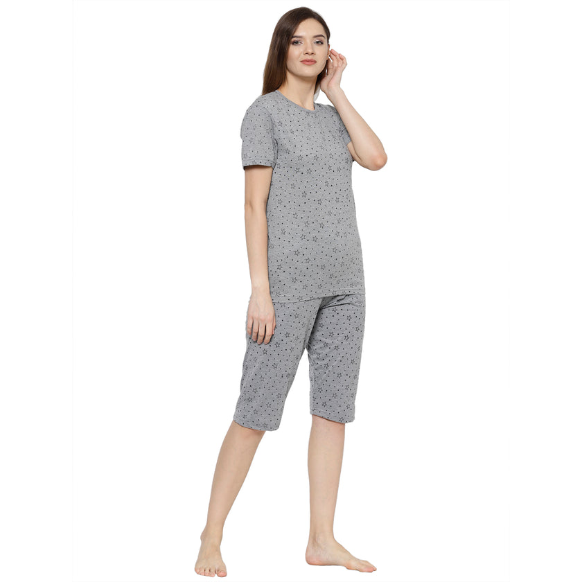 Mack Jonney Grey Women's Night Suit