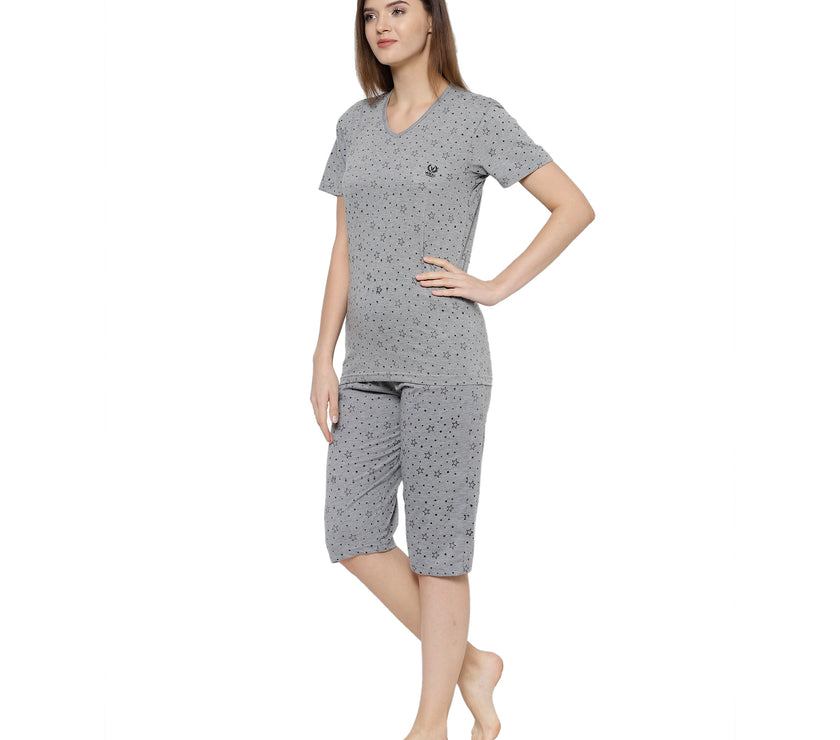 Mack Jonney Grey Women's Night Suit