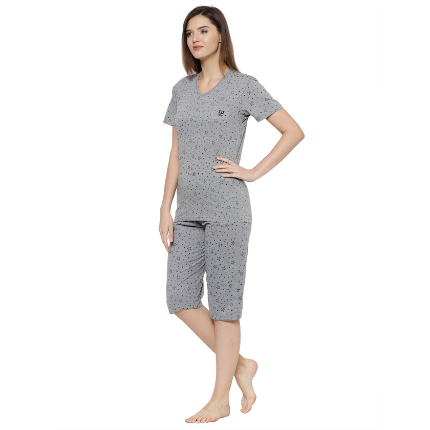 Mack Jonney Grey Women's Night Suit
