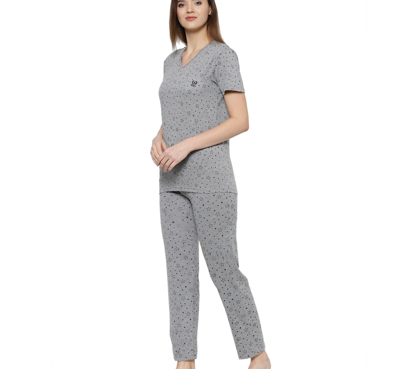 Mack Jonney Grey Women's Night Suit