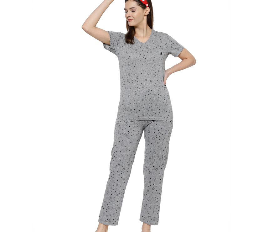Mack Jonney Grey Women's Night Suit