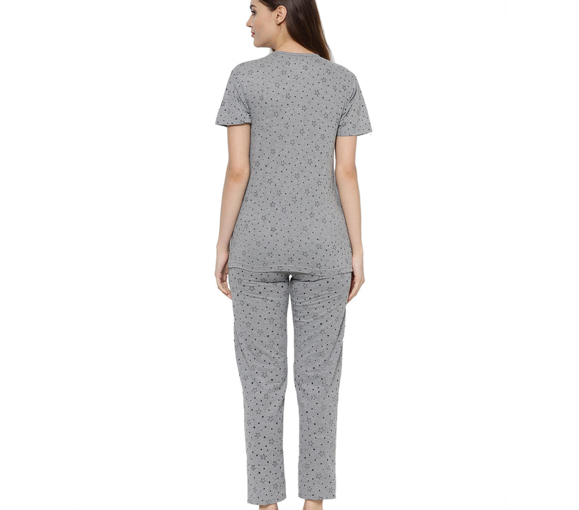 Mack Jonney Grey Women's Night Suit