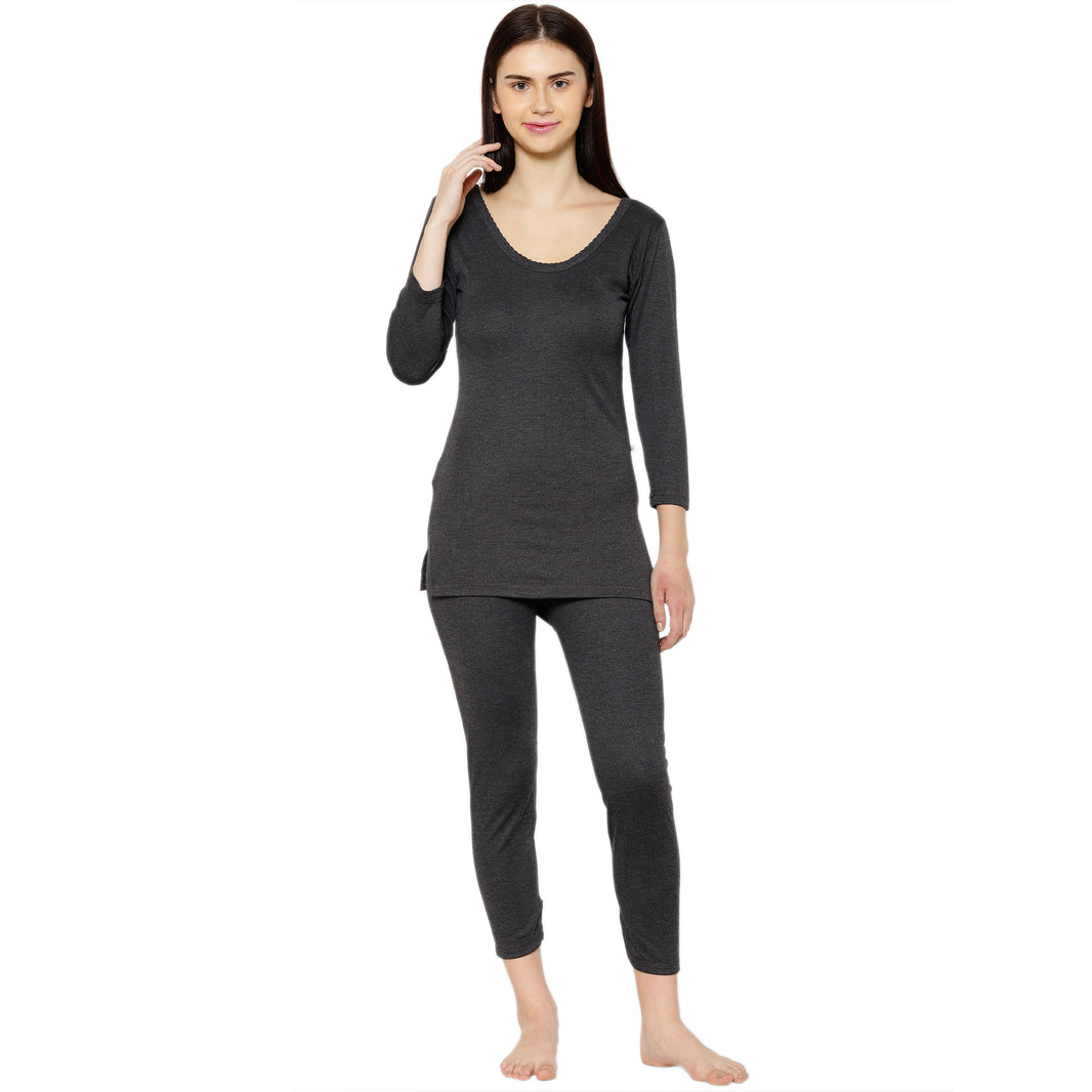 Mack Jonney White Top - Bottom Set Thermal For Women's