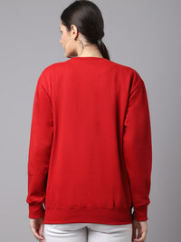 Mack Jonney Fleece Round Neck Printed Sweatshirt For Women