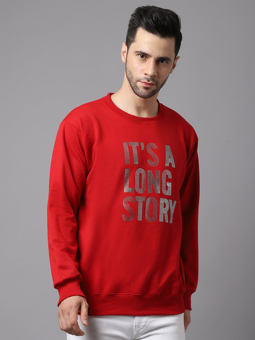 Mack Jonney Fleece Round Neck Printed Sweatshirt for Men