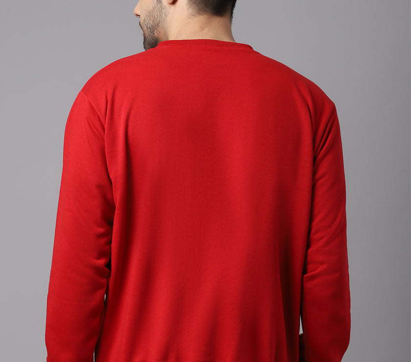 Mack Jonney Fleece Round Neck Printed Sweatshirt for Men