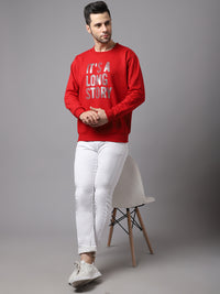 Mack Jonney Fleece Round Neck Printed Sweatshirt for Men