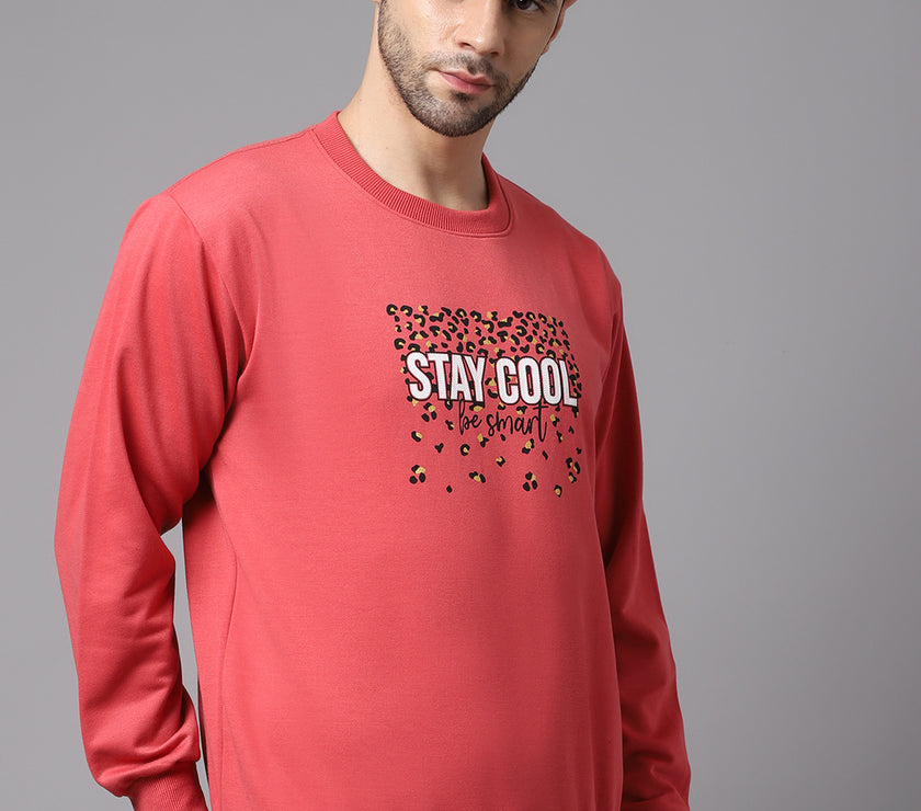 Mack Jonney Fleece Round Neck Printed Sweatshirt for Men