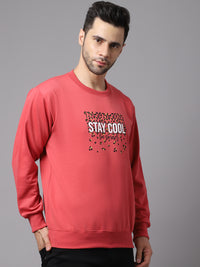 Mack Jonney Fleece Round Neck Printed Sweatshirt for Men