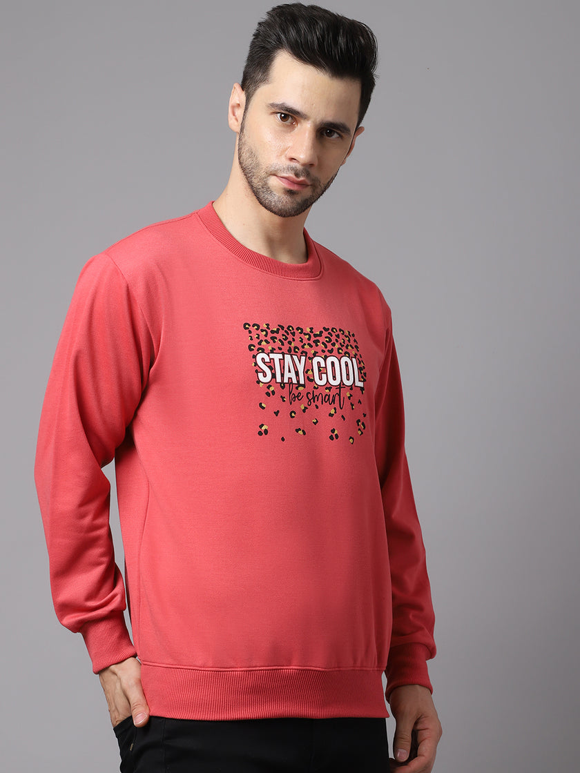 Mack Jonney Fleece Round Neck Printed Sweatshirt for Men