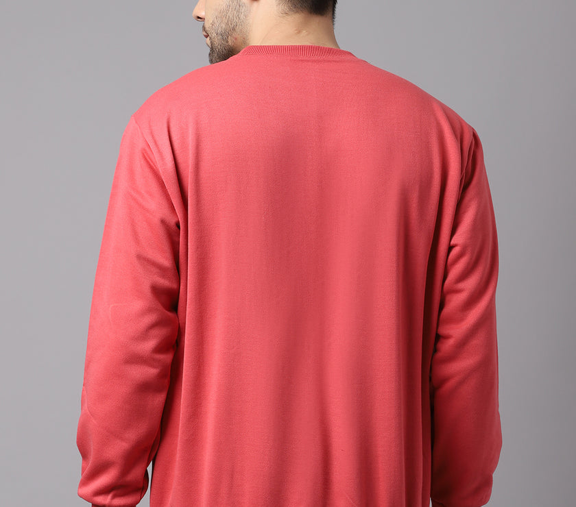 Mack Jonney Fleece Round Neck Printed Sweatshirt for Men