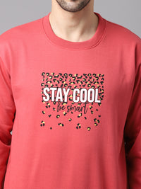 Mack Jonney Fleece Round Neck Printed Sweatshirt for Men