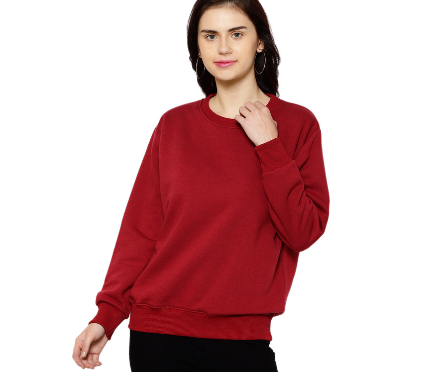 Mack Jonney Fleece Round Neck Sweatshirt for Women