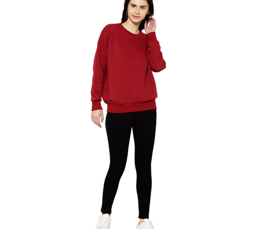 Mack Jonney Fleece Round Neck Sweatshirt for Women