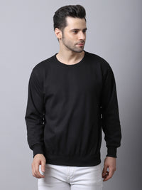 Mack Jonney Fleece Round Neck Black Sweatshirt for Men