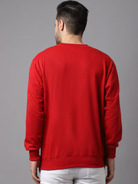 Mack Jonney Fleece Round Neck Maroon Sweatshirt for Men