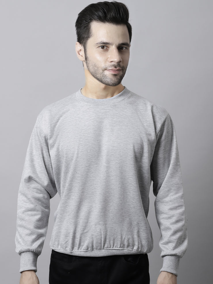 Mack Jonney Fleece Round Neck Melange Sweatshirt for Men