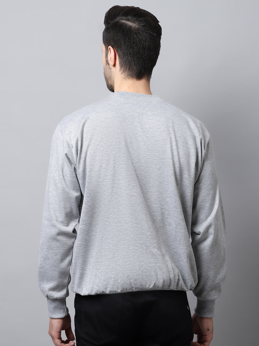 Mack Jonney Fleece Round Neck Melange Sweatshirt for Men