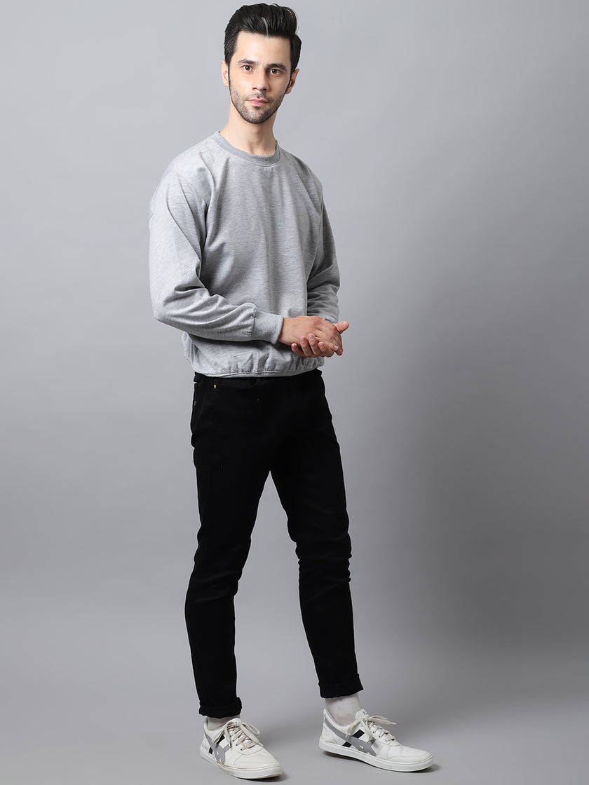 Mack Jonney Fleece Round Neck Melange Sweatshirt for Men