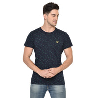 Mack Jonney Round Neck Dark Blue T-shirt For Men's