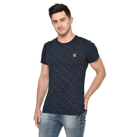 Mack Jonney Round Neck Dark Blue T-shirt For Men's