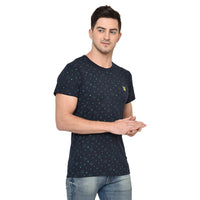 Mack Jonney Round Neck Dark Blue T-shirt For Men's