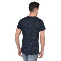 Mack Jonney Round Neck Dark Blue T-shirt For Men's
