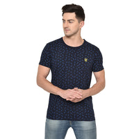 Mack Jonney Round Neck Dark Blue T-shirt For Men's