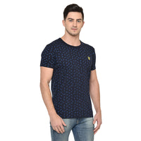 Mack Jonney Round Neck Dark Blue T-shirt For Men's