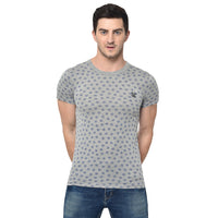 Mack Jonney Round Neck Grey T-shirt For Men's