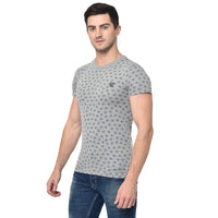 Mack Jonney Round Neck Grey T-shirt For Men's