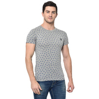 Mack Jonney Round Neck Grey T-shirt For Men's