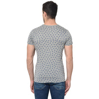 Mack Jonney Round Neck Grey T-shirt For Men's