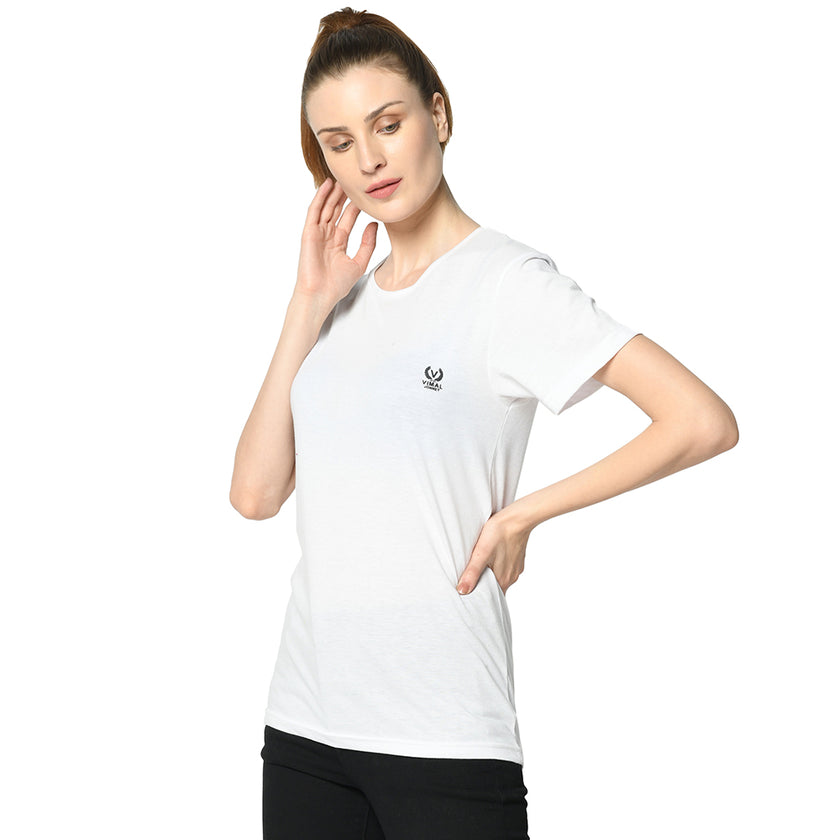 Mack Jonney White Color  Tshirt For Women