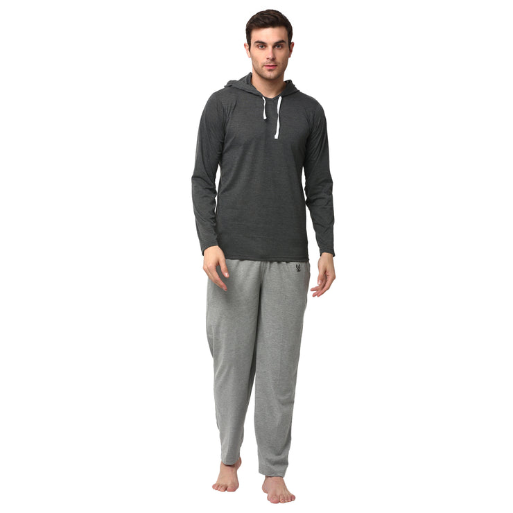 Mack Jonney Grey Silver Night Suit For Men's