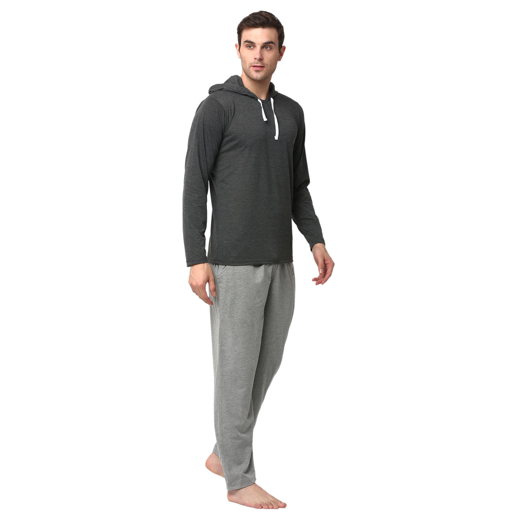 Mack Jonney Grey Silver Night Suit For Men's