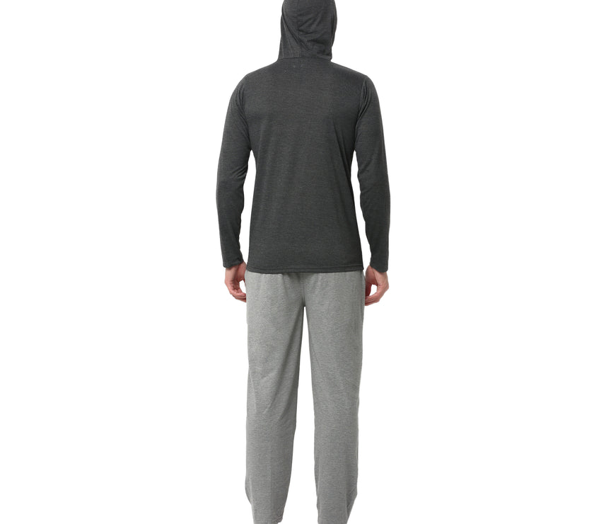 Mack Jonney Grey Silver Night Suit For Men's