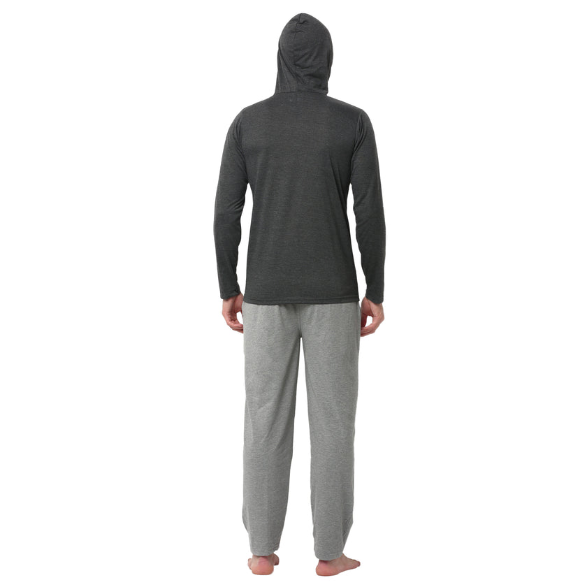 Mack Jonney Grey Silver Night Suit For Men's