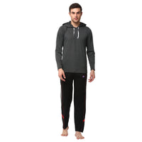 Mack Jonney Grey Black Night Suit For Men's