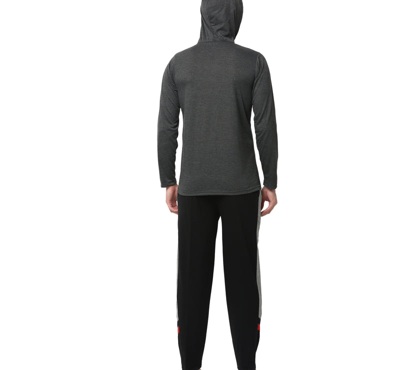 Mack Jonney Grey Black Night Suit For Men's