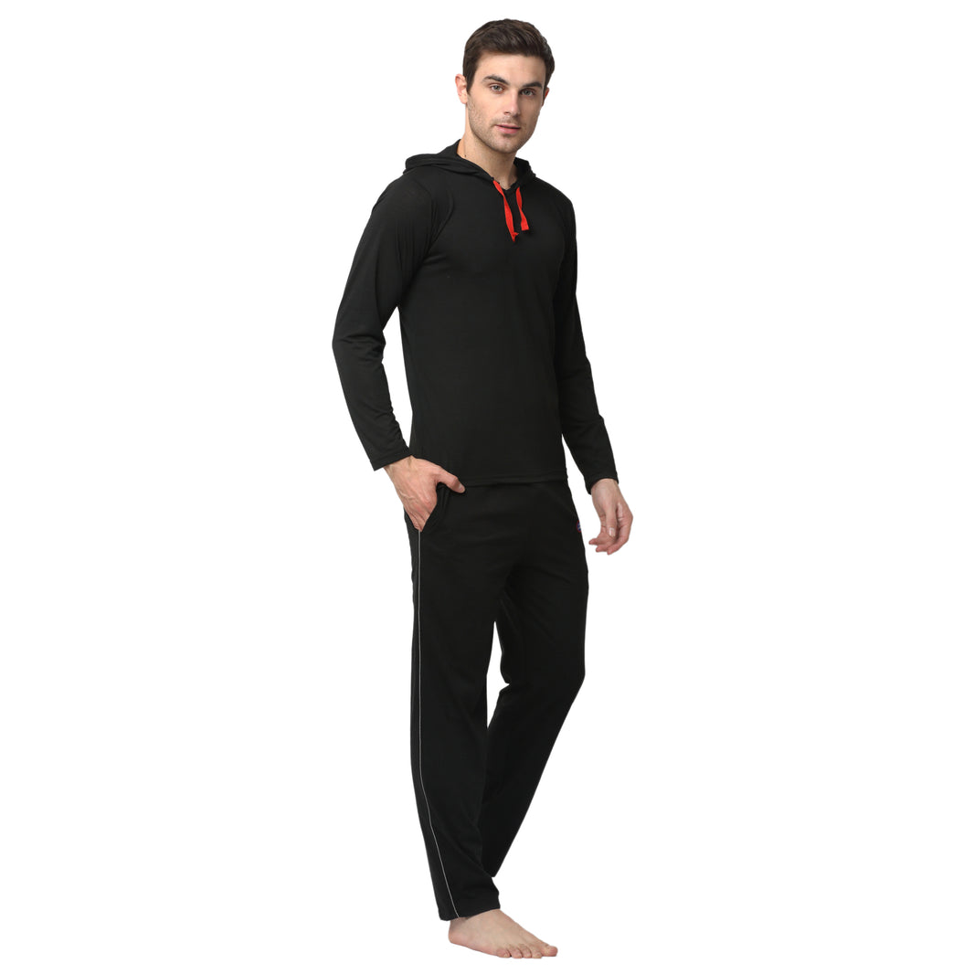Mack Jonney Black Night Suit For Men's