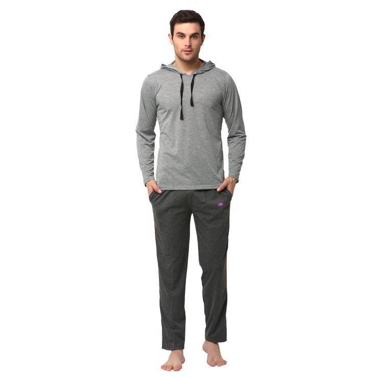 Mack Jonney Silver Grey Night Suit For Men's