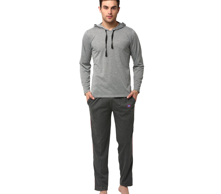 Mack Jonney Silver Grey Night Suit For Men's